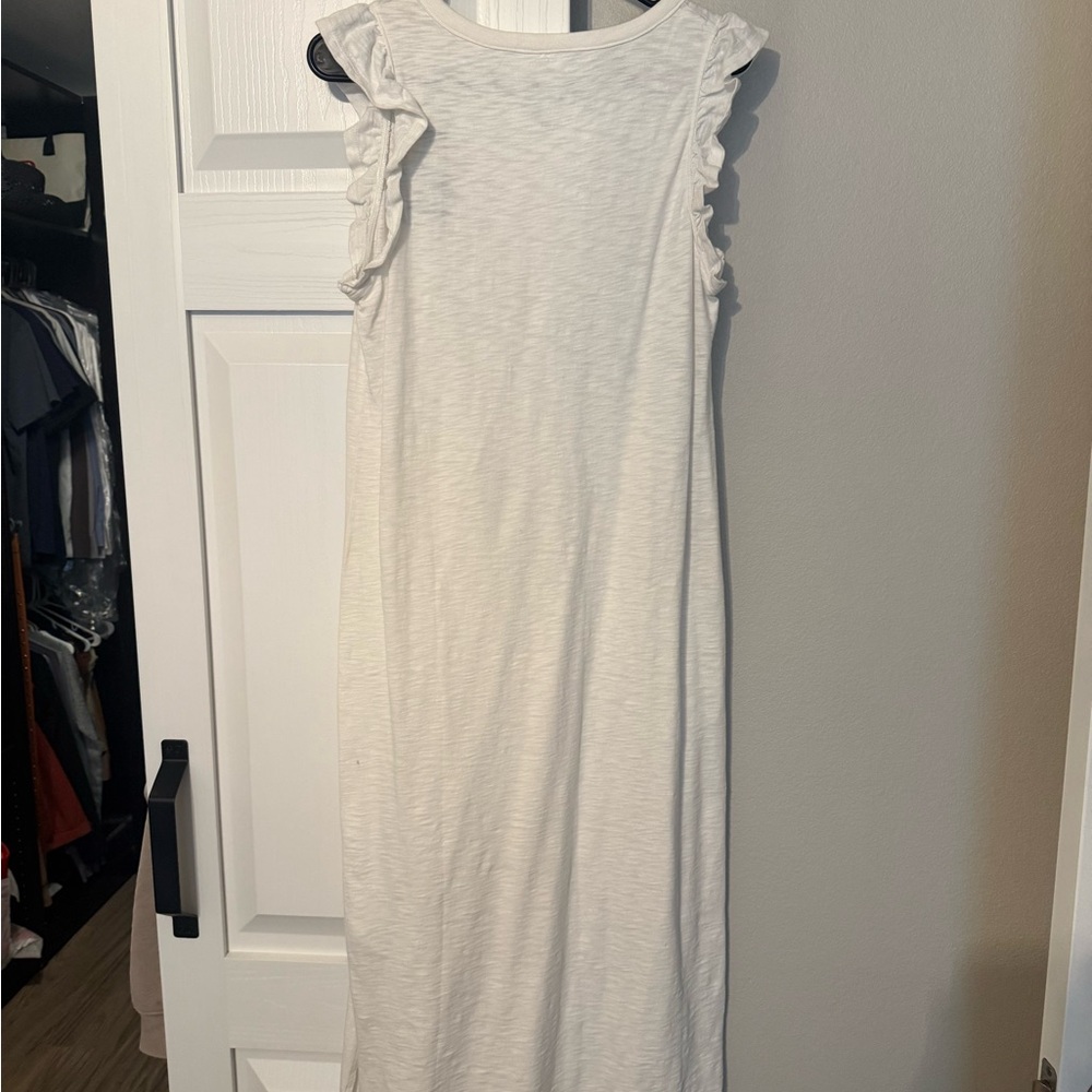 Universal Thread Cream Ruffle Sleeve Midi Dress - Picture 2 of 3